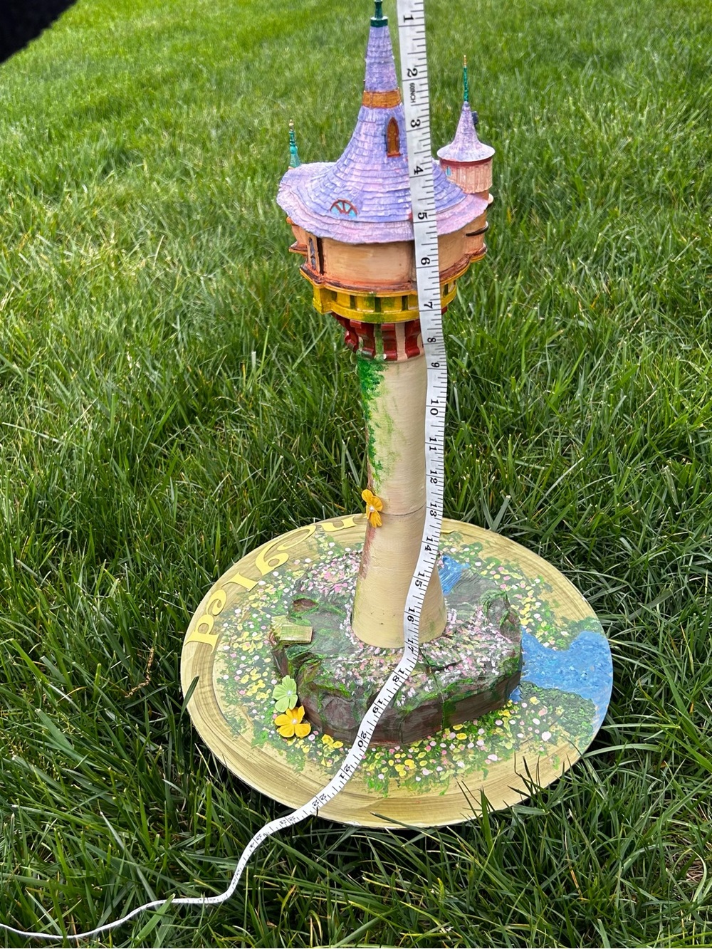 Hand-Painted Rapunzel cupcake Tower 3D printed